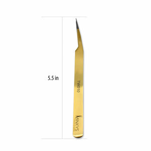 Gold Curved Tweezer - TW010G - Minkys